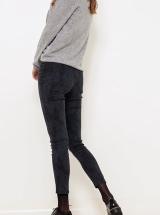 Černé vzorované skinny fit džíny CAMAIEU