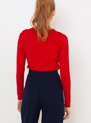 Červený ľahký basic sveter CAMAIEU