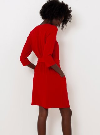 Červené zavinovací šaty CAMAIEU