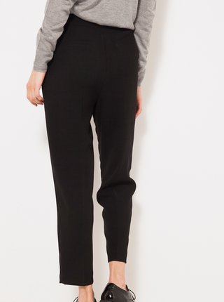 Černé zkrácené kalhoty s vysokým pasem CAMAIEU 