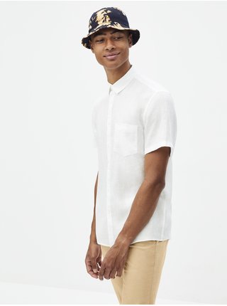 Bílá pánská lněná košile Celio Racara 