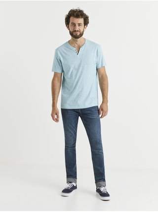Světle modré pánské tričko Celio Renebet 