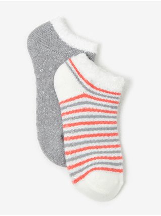 Sada dvoch párov ponožiek v šedej a bielej farbe CAMAIEU
