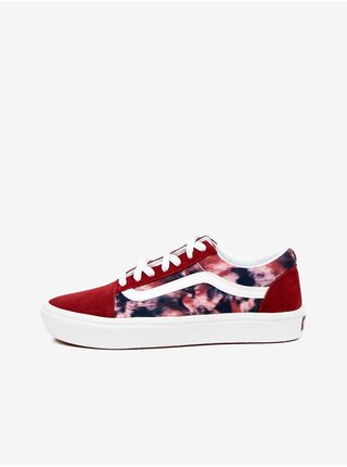 Vínové dámské vzorované semišové tenisky VANS Old Skool