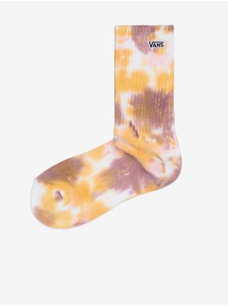 Žlto-ružové dámske batikované ponožky VANS Tie Dye
