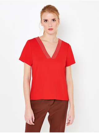 Tričká s krátkym rukávom pre ženy CAMAIEU - červená