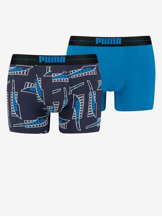 Sada dvoch pánskych boxeriek v modrej farbe Puma