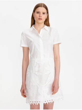Košeľové šaty pre ženy Guess - biela