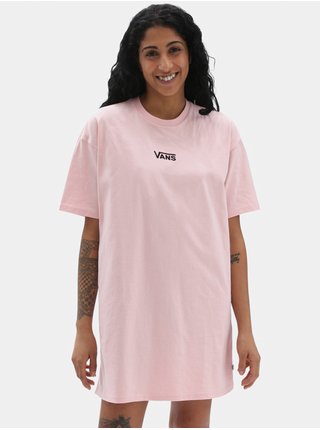 Světle růžové dámské šaty VANS Center Vee Tee