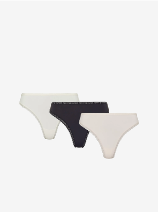 Sada tří kalhotek v bílé, černé a krémové barvě Tommy Hilfiger Underwear