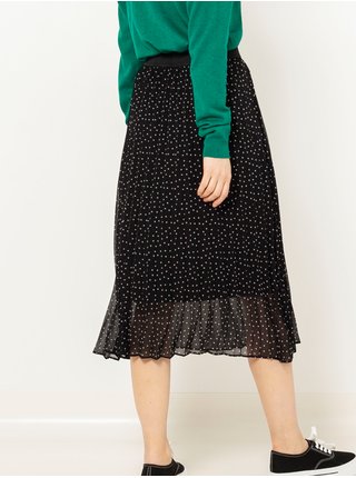 Černá puntíkovaná plisovaná sukně CAMAIEU
