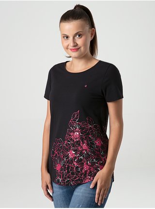 ABANA dámské triko černá | růžová