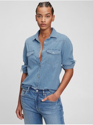 Modrá dámská džínová košile western organic GAP