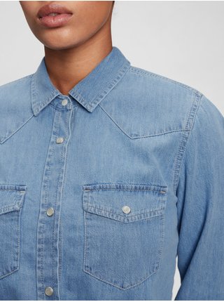 Modrá dámská džínová košile western organic GAP