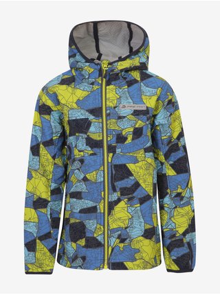 Žluto-modrá dětská vzorovaná softshellová bunda Alpine Pro NOOTKO 14