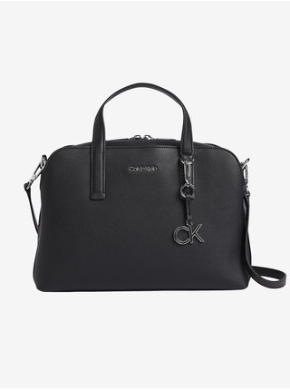Čierna dámska veľká kabelka s príveskom Calvin Klein