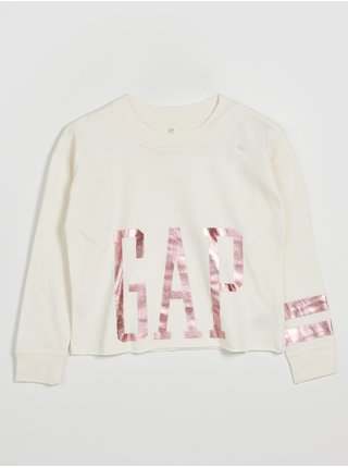 Béžové holčičí tričko s logem GAP