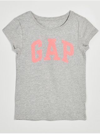 Šedé holčičí tričko val tee logo GAP