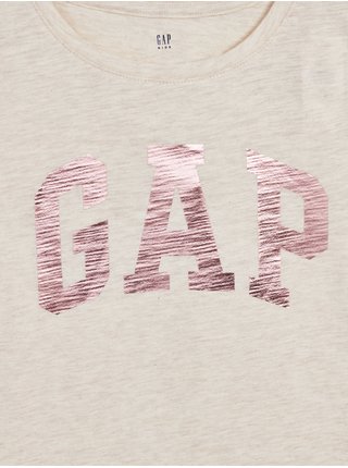 Béžové holčičí tričko val tee logo GAP