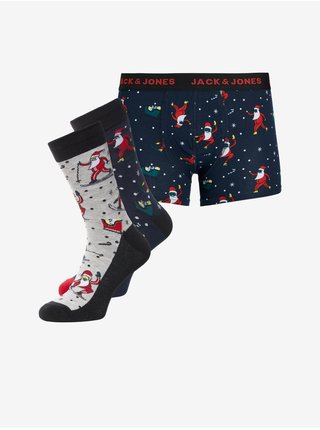 Sada vianočných boxeriek a dvoch párov ponožiek Jack & Jones Degar
