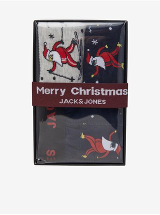 Sada vianočných boxeriek a dvoch párov ponožiek Jack & Jones Degar
