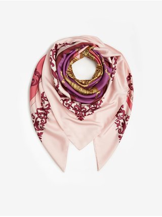 Světle růžový dámský vzorovaný šátek Guess
