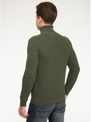 Zelený pánský pletený svetr OODJI