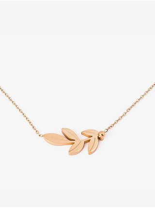 Růžovo-zlatý náhrdelník VUCH Rose Gold Big Leaf