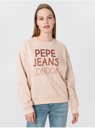 Mikiny pre ženy Pepe Jeans - béžová