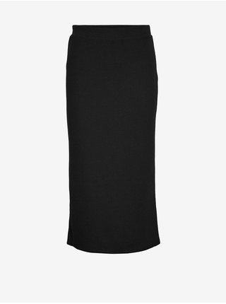 Černá dámská žebrovaná pouzdrová midi sukně VERO MODA Augusta