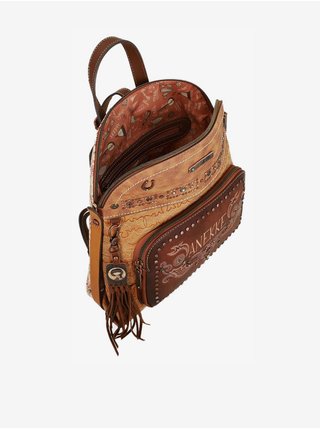 Béžovo-hnědý dámský vzorovaný batoh Anekke Arizona