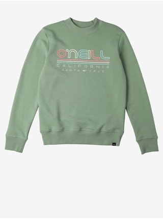 Světle zelená dětská mikina s potiskem O'Neill All Year Crew Sweatshirt
