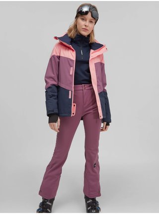 Modro-růžová dámská zimní sportovní bunda s kapucí O'Neill Coral Jacket
