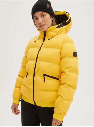 Žltá dámska prešívaná zimná bunda s kapucou O'Neill Aventurine Jacket