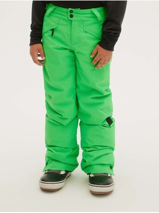 Neonově zelené dětské zimní kalhoty O'Neill Anvil Pants 