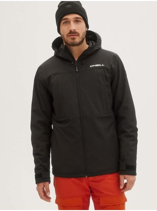 Černá pánská sportovní zimní bunda s kapucí O'Neill Flint Jacket