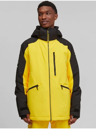 Černo-žlutá pánská sportovní zimní bunda s kapucí O'Neill Diabase Jacket