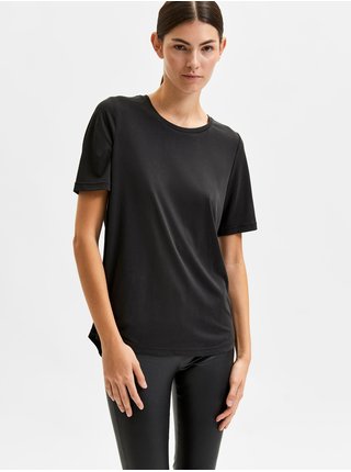 Černé tričko Selected Femme Stella