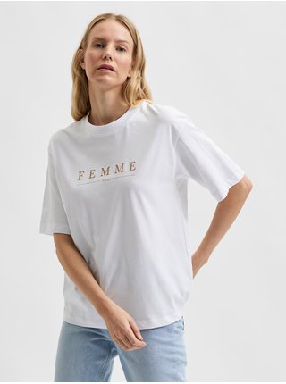 Bílé tričko Selected Femme Myla