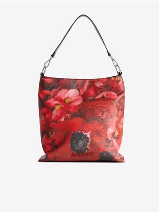 Červená dámská květovaná kabelka Desigual Imperial Patch Butan 
