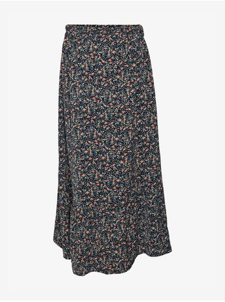 Tmavomodrá kvetovaná tehotenská sukňa Mama.licious Fina