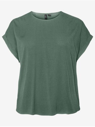 Zelené basic tričko VERO MODA CURVE Bicca