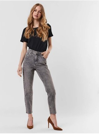 Svetlošedé skrátené straight fit rifle VERO MODA Brenda