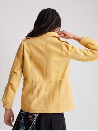 Žlutá dámská koženková bunda Desigual Amar