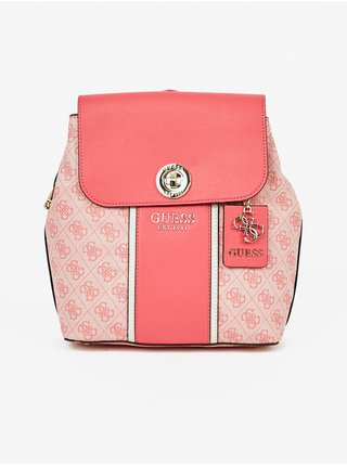 Růžový dámský elegantní batoh Guess Cathleen