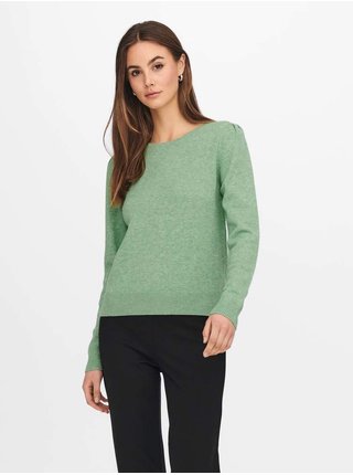 Svetlozelený basic sveter Jacqueline de Yong Marco