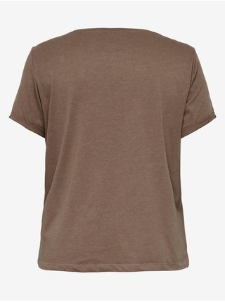 Hnedé vzorované tričko ONLY CARMAKOMA Bessy