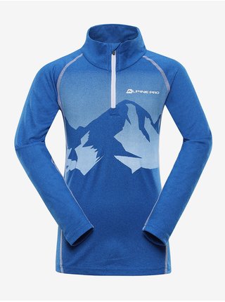 Modré dětské vzorované sportovní tričko Alpine Pro NEVEO 6 