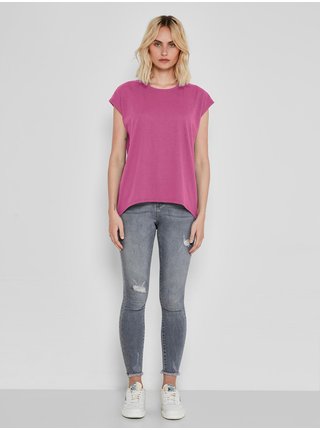 Tmavě růžové basic tričko Noisy May Mathilde