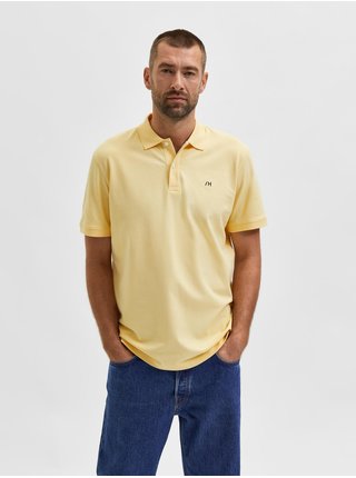 Světle žluté polo tričko Selected Homme Aze